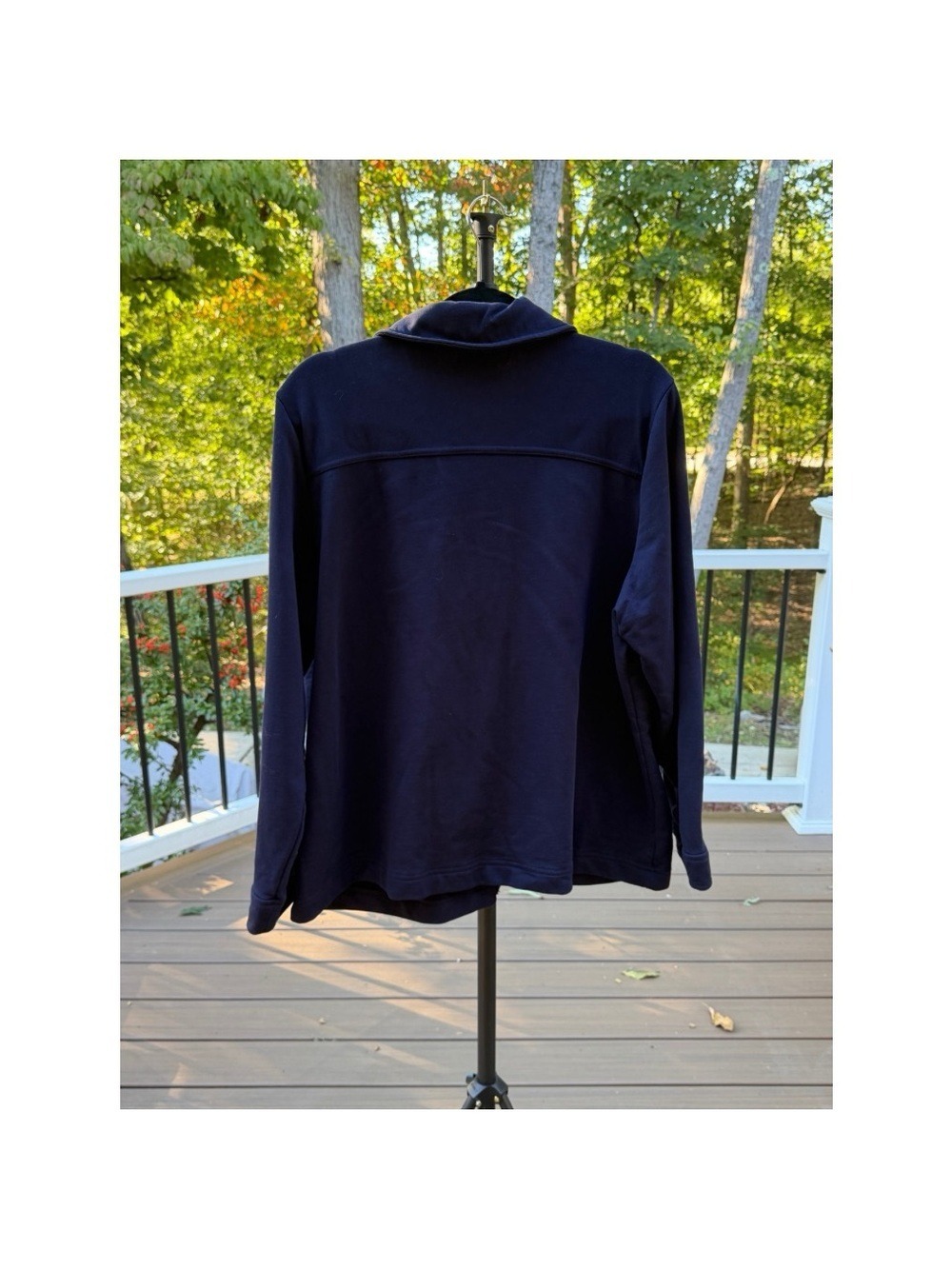 Lauren Ralph Lauren Navy Zip-Up Casual Jacket w/ Gold-Tone Accents Sz. 3X (EUC) - Picture 2 of 9